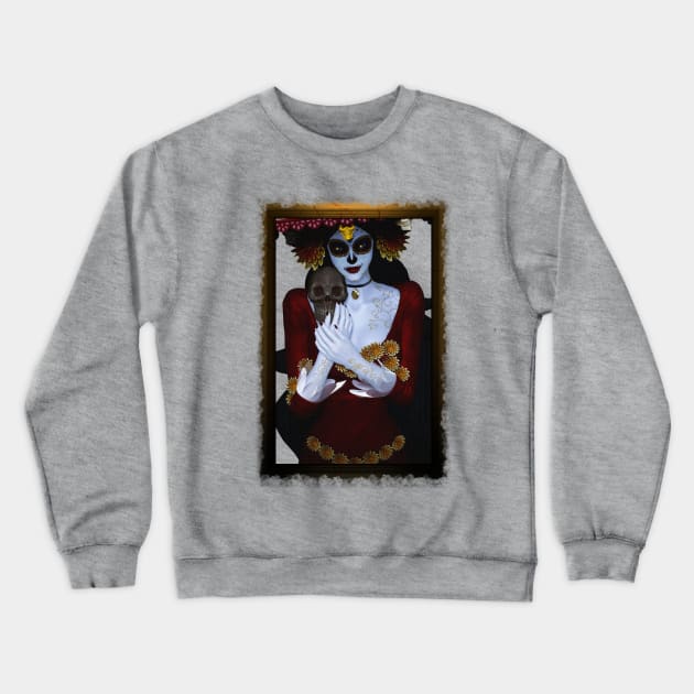 The clothed La muerte Crewneck Sweatshirt by Liquid Feline